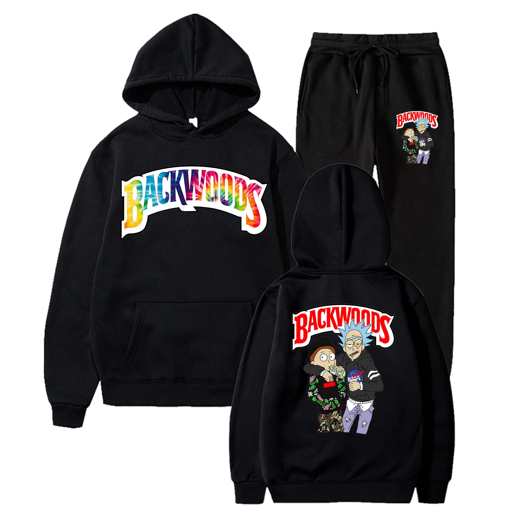 Backwoods Hoodie & Sweatpants Set for Men, Women & Kids - Cozy Pullover Hoodie & Jogger Pants Tracksuit - Perfect for Casual Wear, Loungewear & Outdoor Activities