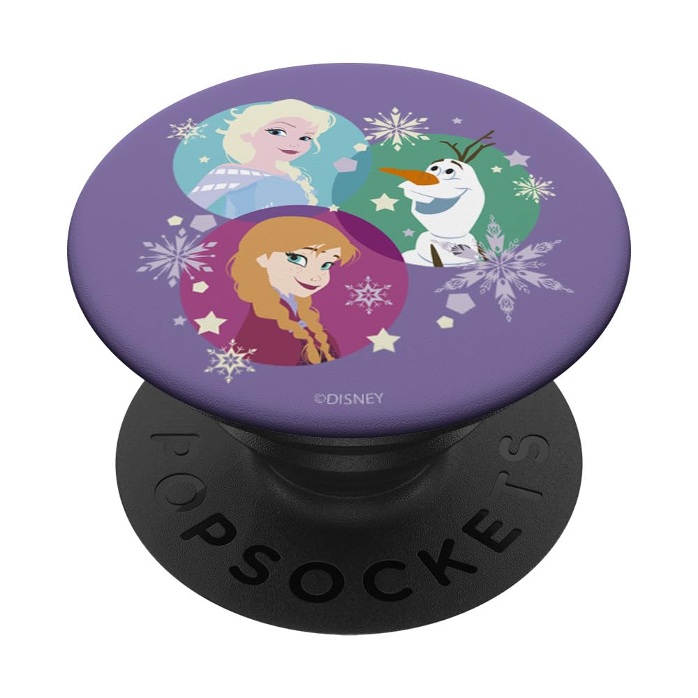 Disney Frozen Character PopSockets PopGrip - Elsa, Anna & Olaf Standard Phone Grip & Stand for iPhone, Samsung & More - Perfect for Kids, Fans & Everyday Use