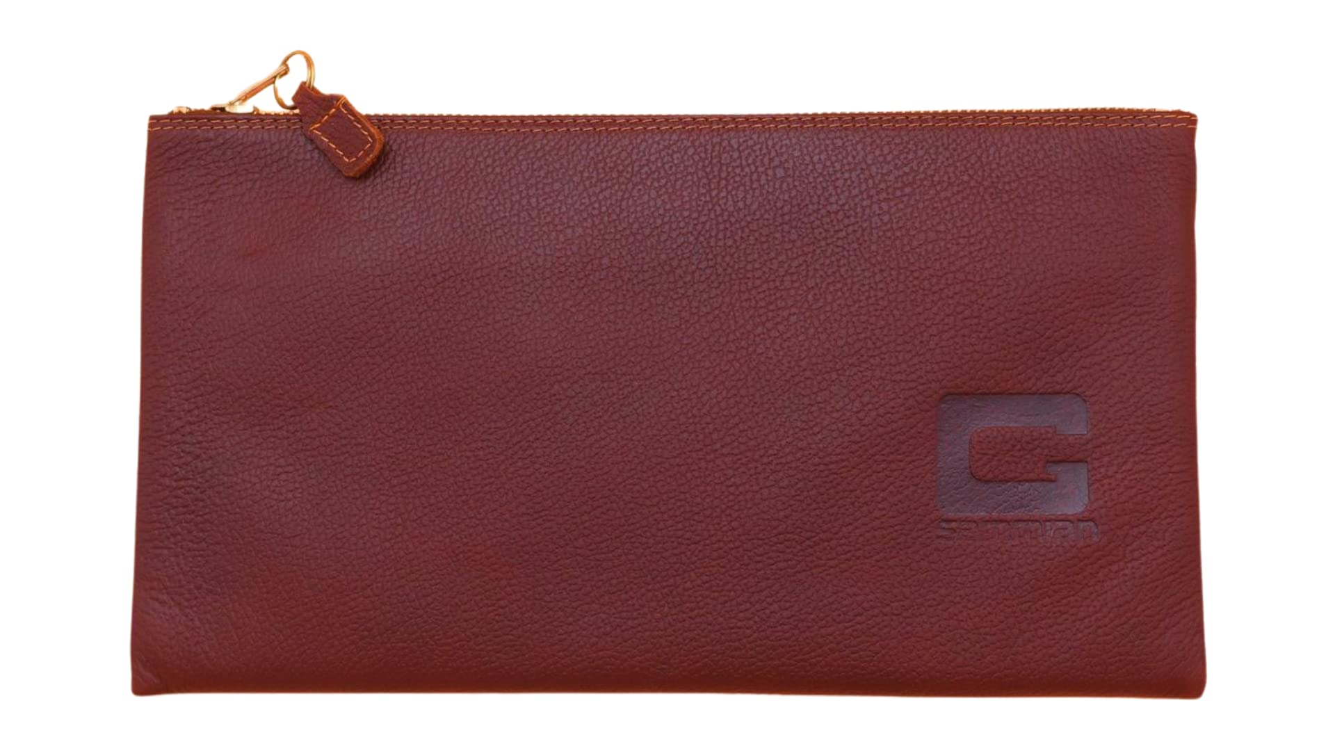 Genuine Leather Zippered Bag - Large Capacity Organizer for School, Travel & Work