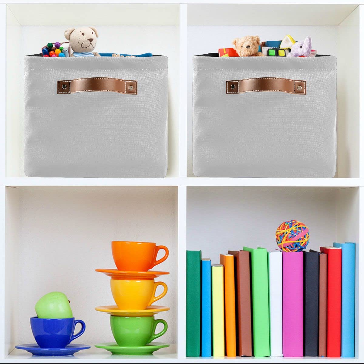 Christmas Valentine's Gnomes Rectangular Storage Bin Basket with Handles - Toy Storage Organizer for Kids, Pets, Laundry & Closet Organization - Perfect for Holiday Decor, Playroom & Bedroom Storage