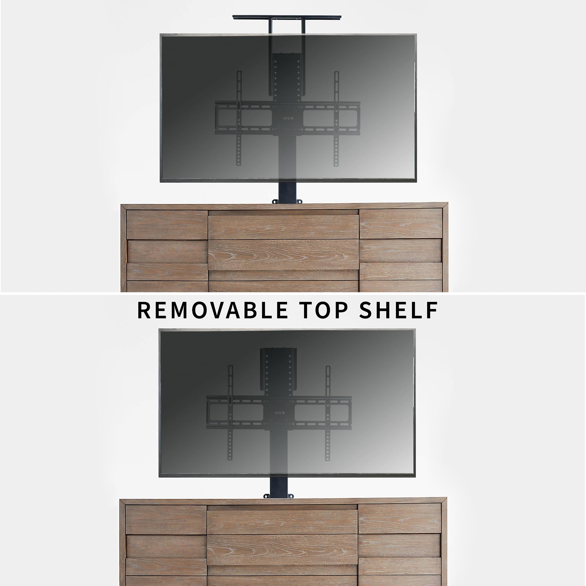 VIVO Motorized TV Stand for 32 to 65 inch Screens - Vertical Lift TV Mount with Remote Control, Compact Universal Bracket MOUNT-E-UP65A - Perfect for Living Room, Bedroom & Home Theater Setup