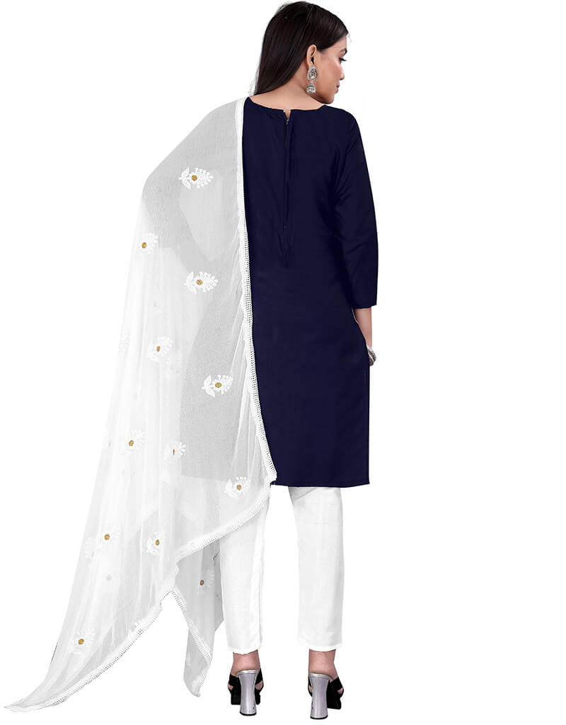 Stylish Blue Cotton Salwar Suits for Women - Comfortable Traditional Indian Outfit for Festivals, Weddings & Daily Wear