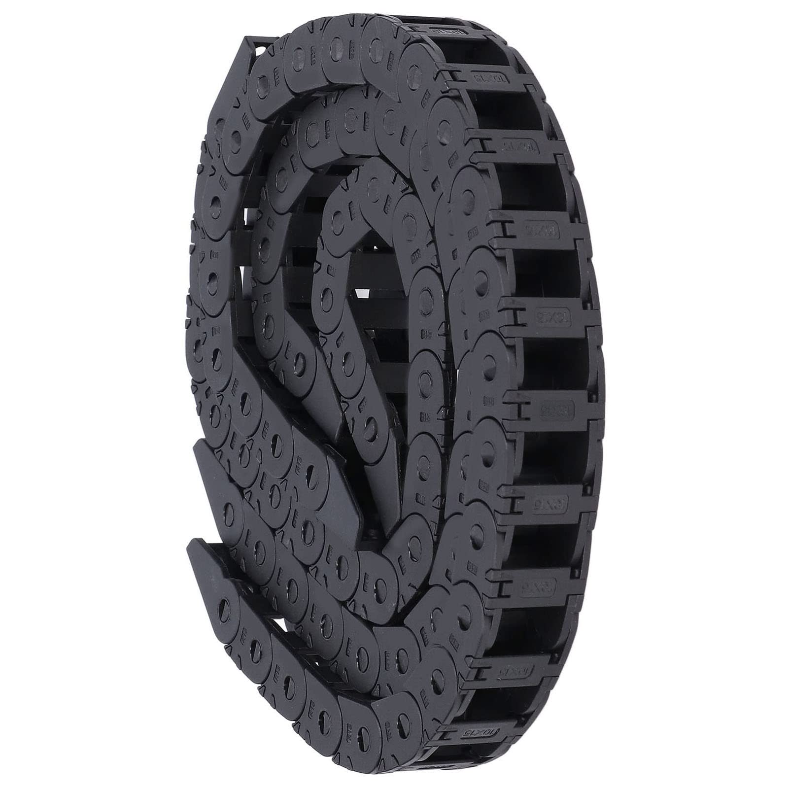 Universal 3-Hole Flexible Wire Carrier for VORON 2.4 & CNC Machines - Open-End Cable Chain for 3D Printer Cable Management & Industrial Automation