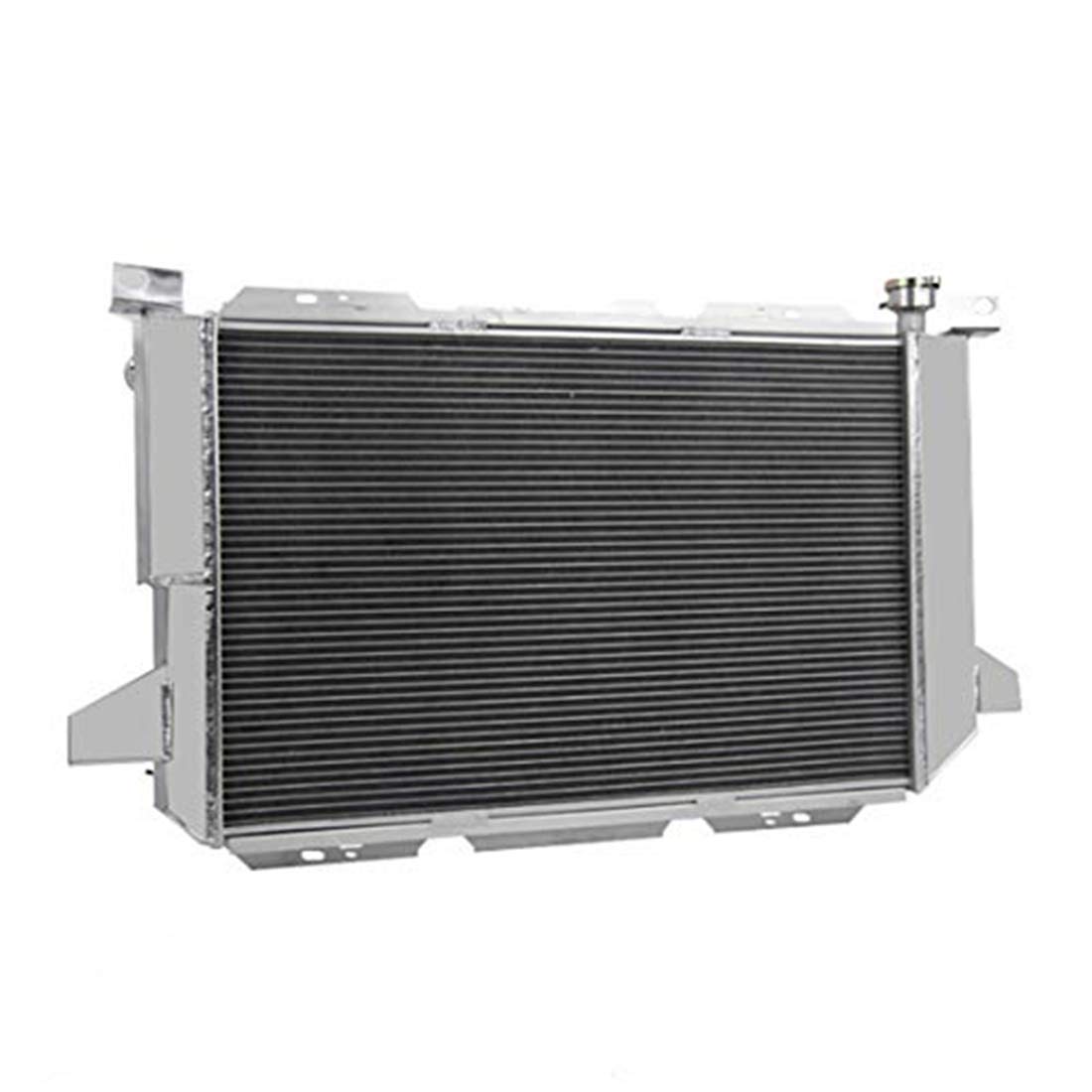 1985-1997 Ford Bronco F150 F250 F350 Truck 52MM 3-Row Aluminum Radiator with 12-Inch Fan & Shroud - Heavy Duty Cooling Upgrade for Off-Road, Towing & Hot Weather Driving