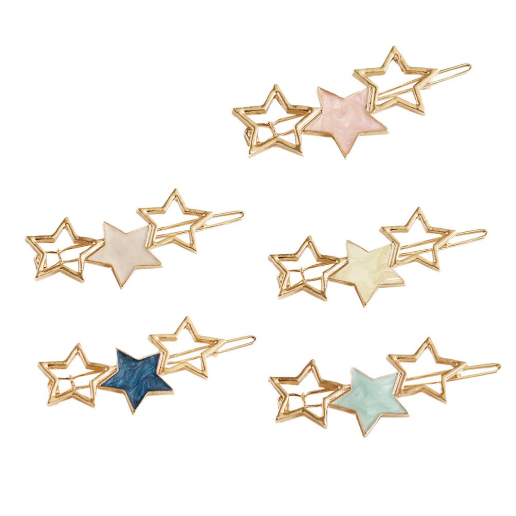 Gadpiparty 5pcs Cute Acrylic Hair Clips with Pearl & Resin Decor - Elegant Bobby Pins for Women & Girls - Perfect for Weddings, Parties & Everyday Hair Styling