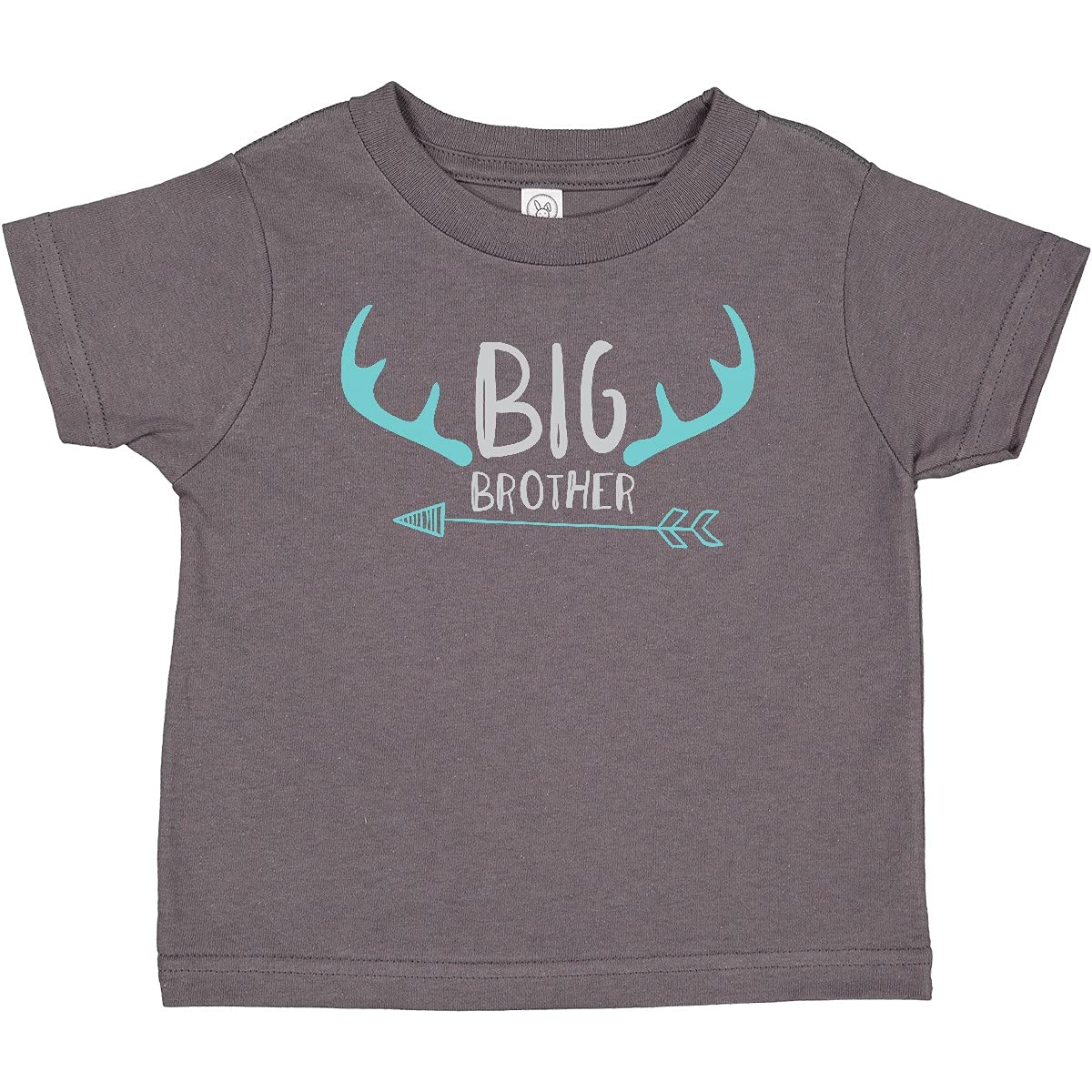 Inktastic Big Brother Older Brother Deer Antlers Arrow Baby T-Shirt - Cute Sibling Matching Outfit for Family Photos & Special Occasions
