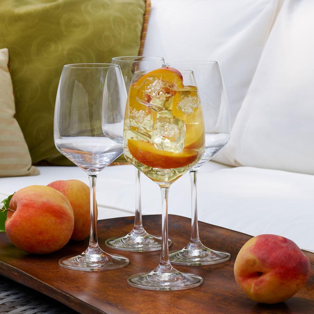 Premium Set of 4 Crystal Clear White Wine Glasses - Elegant Stemware for Chardonnay, Sauvignon Blanc & Dinner Parties - Perfect for Weddings, Anniversaries & Romantic Evenings