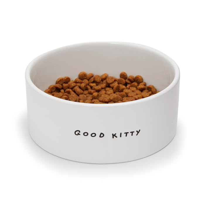EveryYay Ceramic Cat Bowl - 3 Cup Capacity, Durable & Stylish Pet Food Dish for Cats - Perfect for Wet/Dry Food, Water, and Treats at Home or Travel