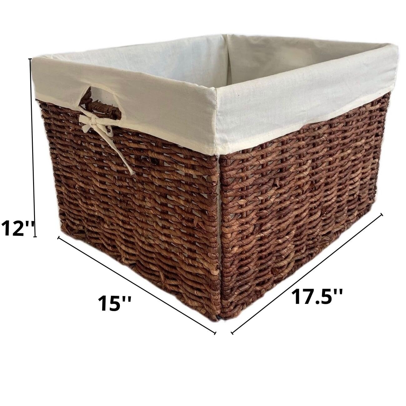 Handwoven Grey Maize Storage Baskets - Set of 2 for Home Decor