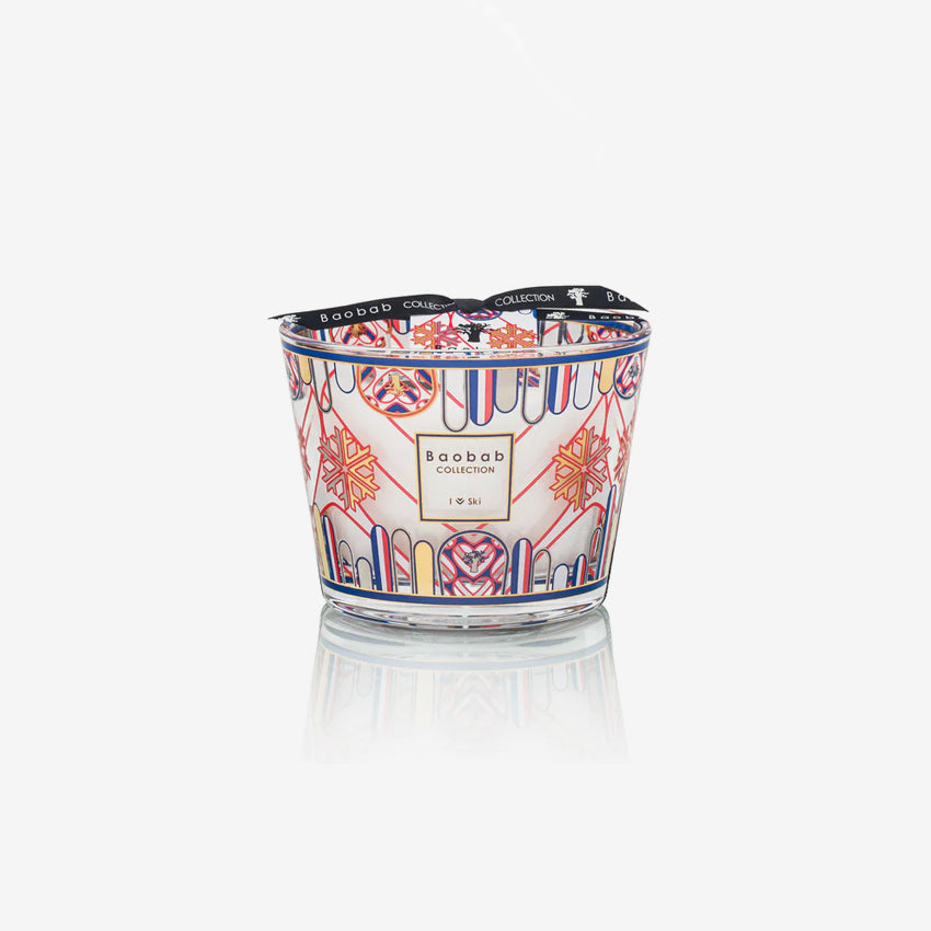Baobab Collection I Love Ski Scented Candle - Winter Sports Aroma for Cozy Home & Ski Lodge Decor