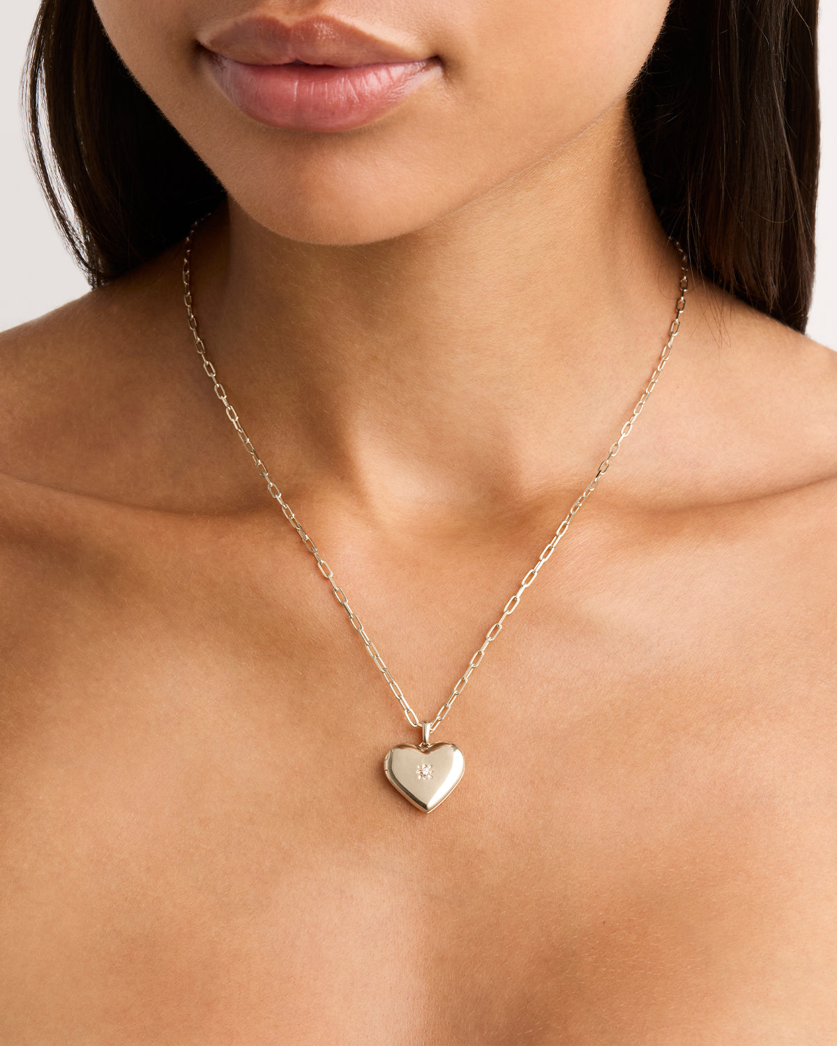 925 Sterling Silver Large Heart Lotus Locket Pendant Necklace for Women - Perfect for Valentine's Day Gifts & Romantic Occasions