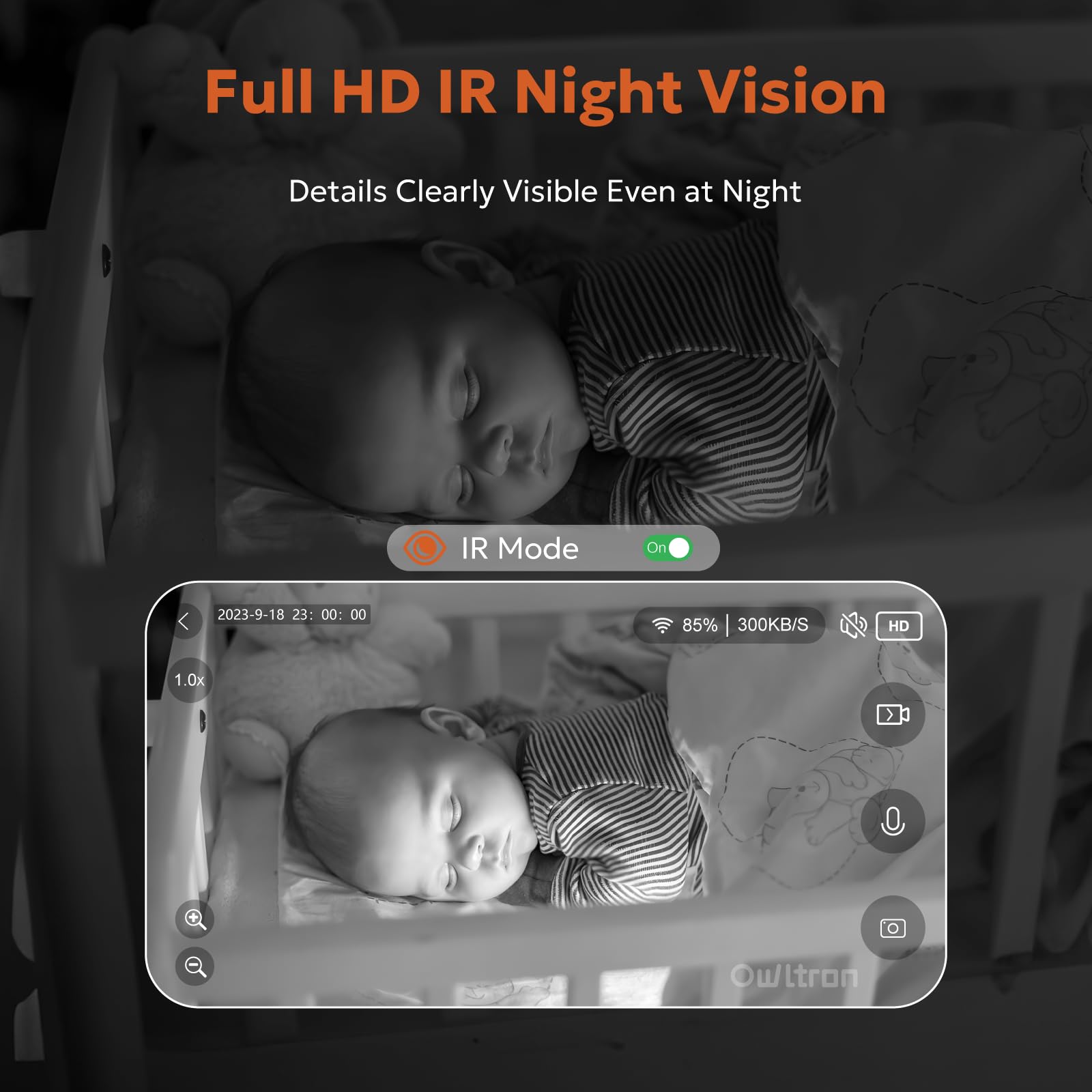 2K Owltron Indoor Security Camera 4 Pack - Wireless WiFi Baby Monitor with Motion Detection, Night Vision & 2-Way Audio | Works with Alexa & Smartphone App | Ideal for Home, Nursery, Pet Monitoring & Elderly Care
