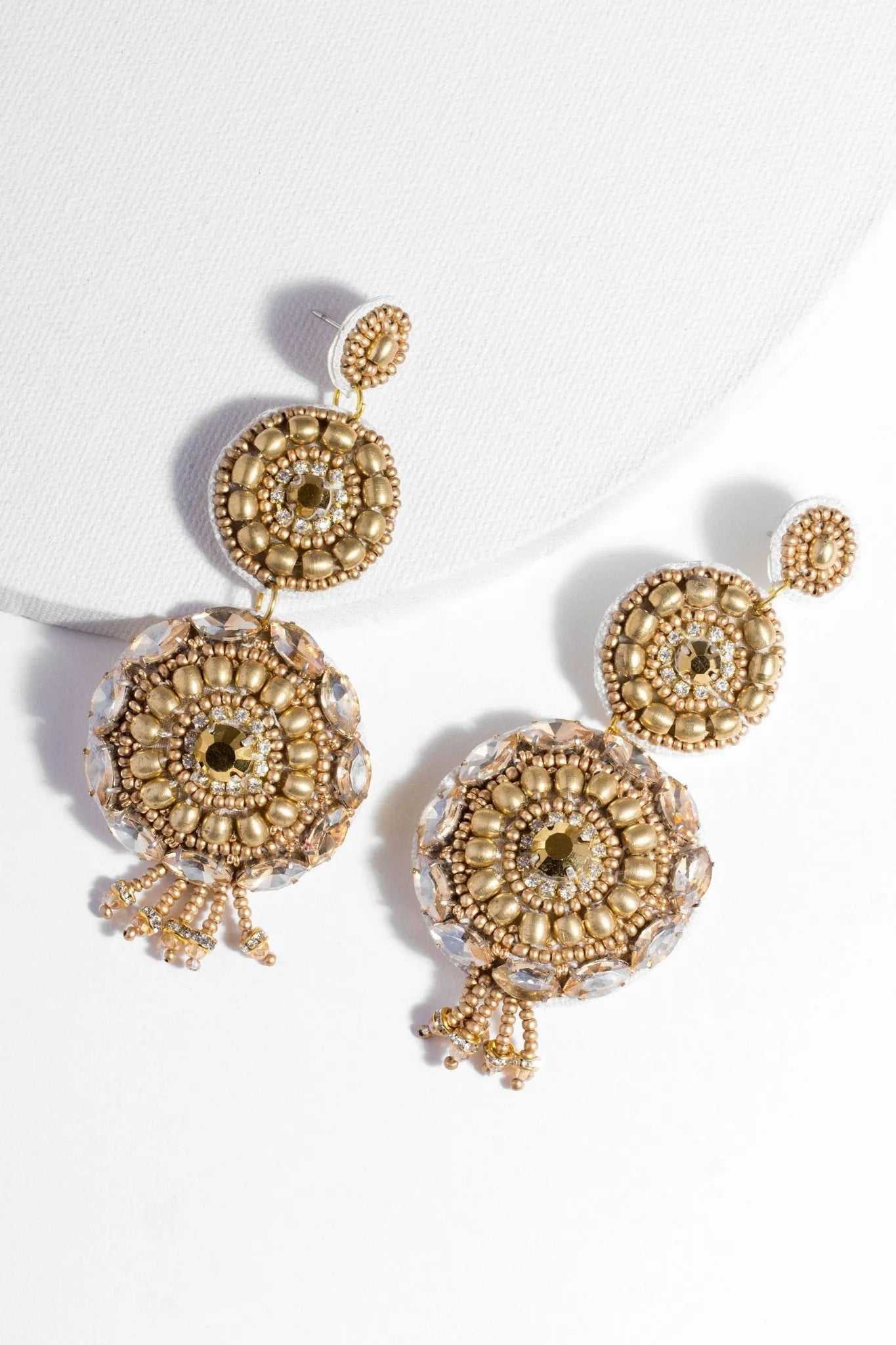Stylish Dionysus Beaded Statement Earrings for Women - Elegant Dangle Drop Earrings for Party, Wedding & Evening Events