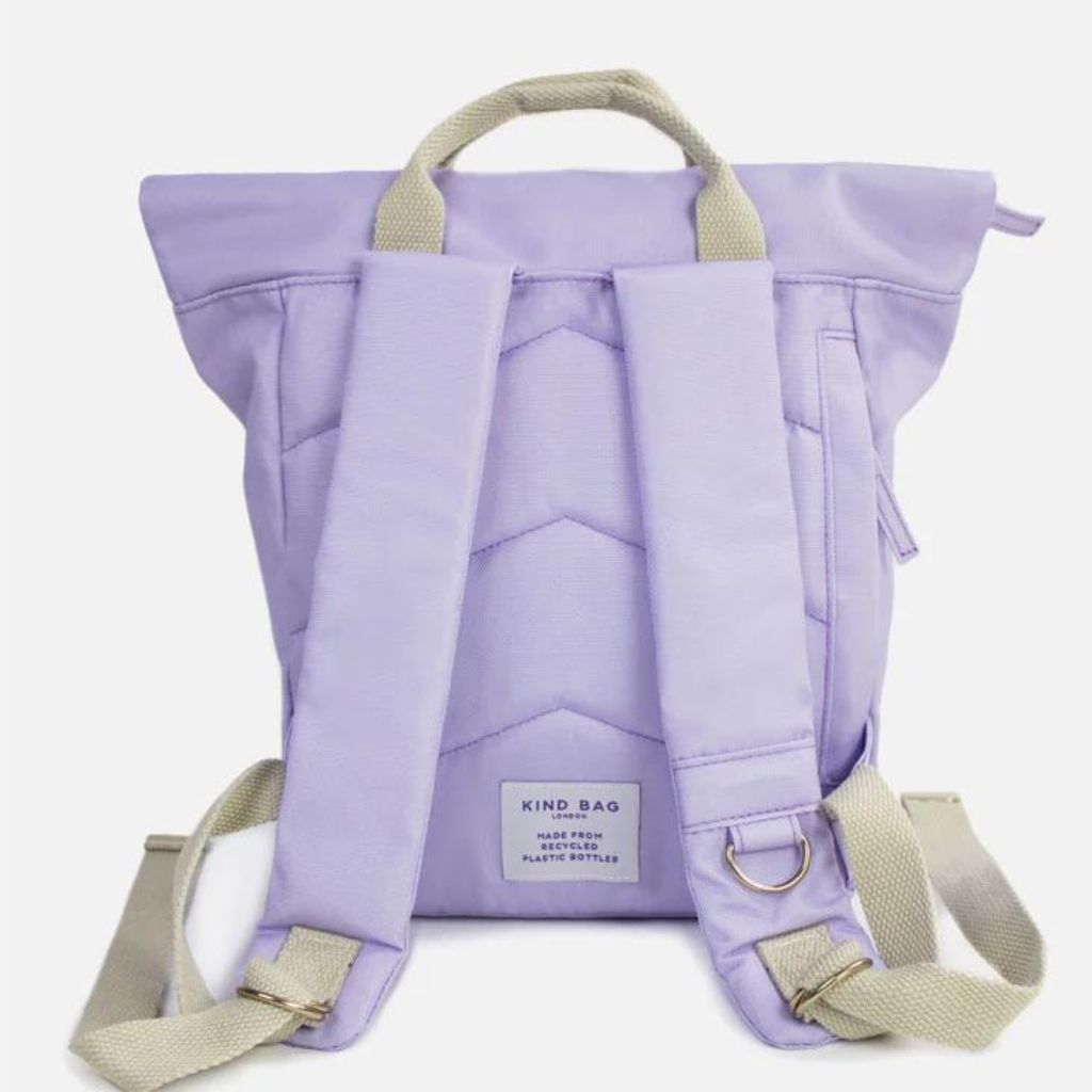 Kind Bags Hackney Mini Backpack - Lightweight Waterproof Laptop Backpack for Women & Teens, Perfect for School, Travel & Daily Use (Lilac)