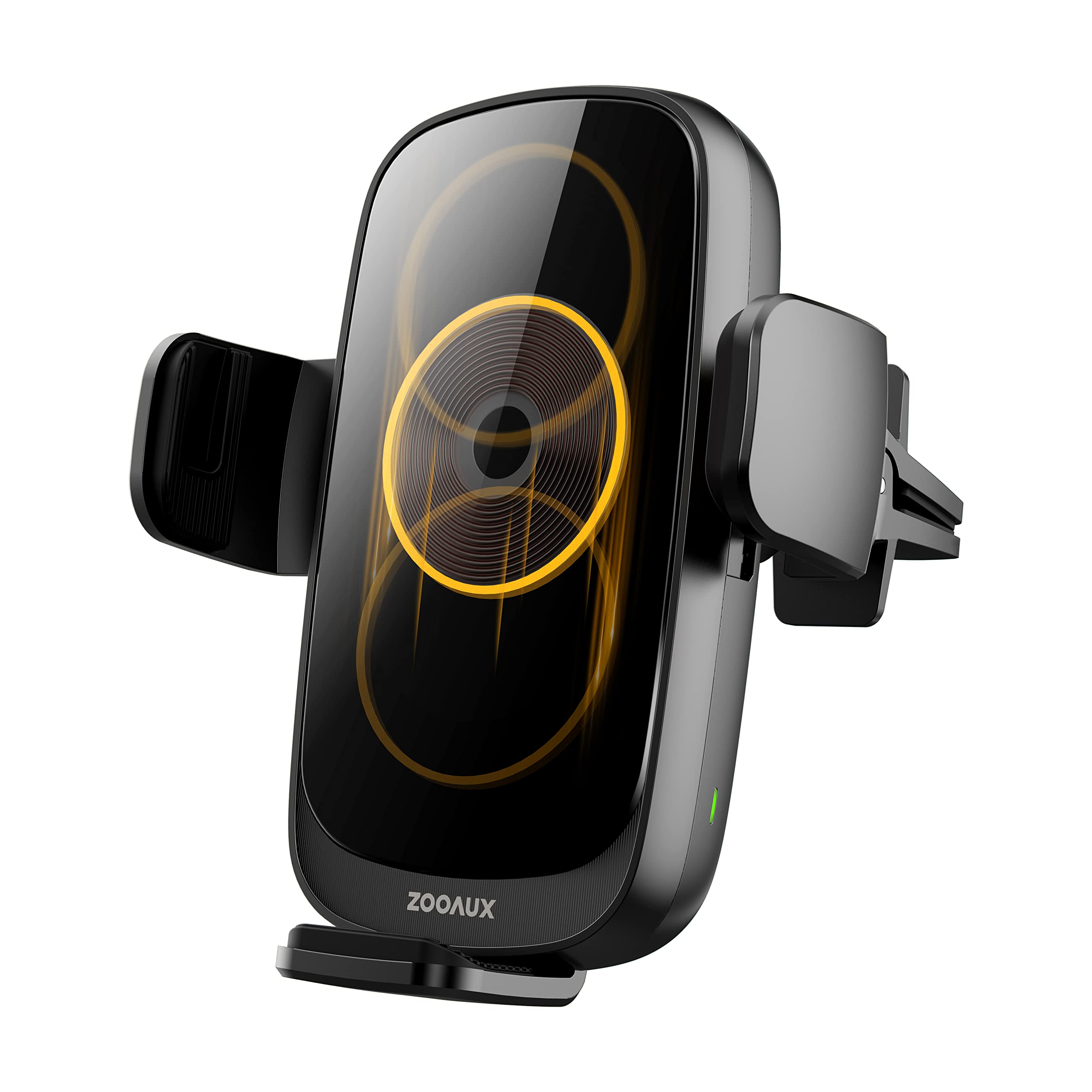 Auto-Aligning 15W Wireless Car Charger Mount - Fast Charging Phone Holder for iPhone 13/12/11/X/8 & Samsung Galaxy S22/S21/Z Flip3/Note10 - Secure Air Vent Mount with Auto-Clamping - Perfect for Commuting, Road Trips & Hands-Free Driving