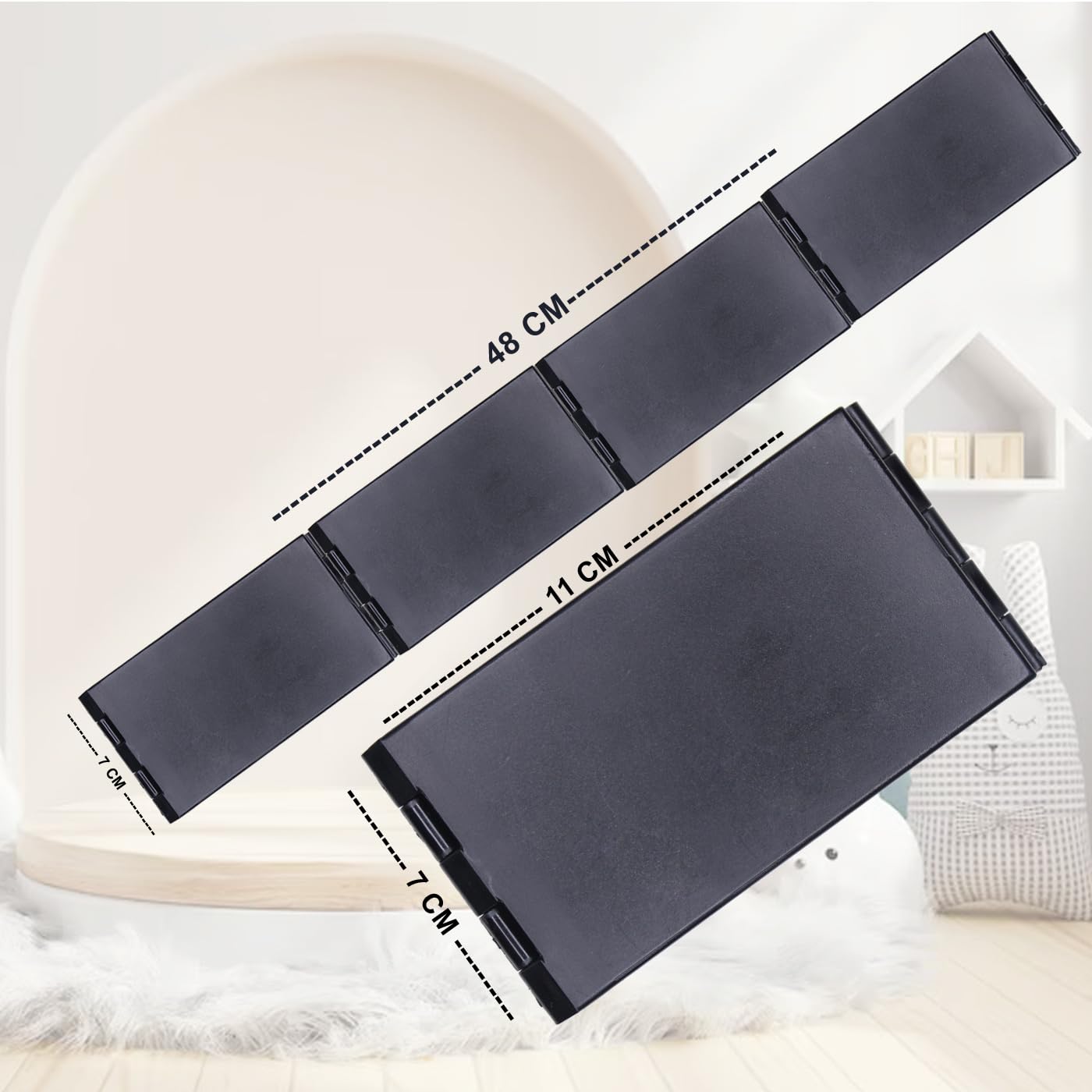 Portable Folding Mirror - Adjustable Rectangular Travel Mirror for Camping, Makeup, Gym & Home Use - Compact & Lightweight Design
