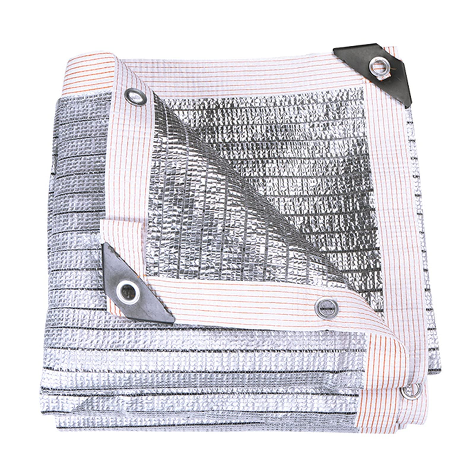 Reflective Aluminum Foil Sun Shade Cloth with Grommets - 85% UV Blocking, Breathable & Durable Mesh Fabric for Chicken Coop, Rabbit Enclosure, Garden Awning (3m x 6m) - Perfect for Outdoor Pet Shelter, Greenhouse, and Patio Sun Protection