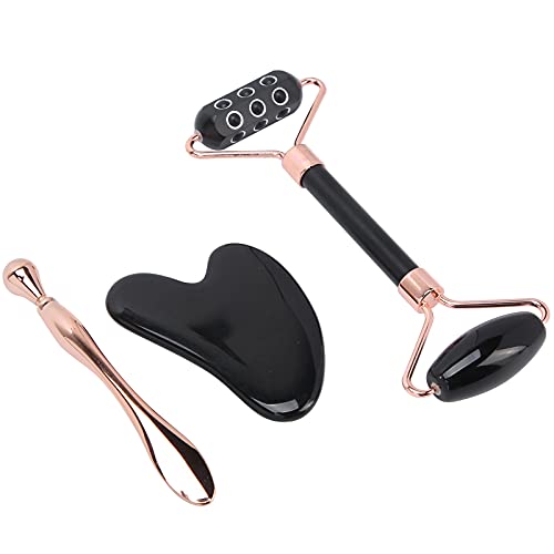 Facial Roller Massager & Gua Sha Scraping Board Set - Anti-Aging Face Massage Tools for Women, Improve Skin Tone & Reduce Wrinkles - Perfect for Home Spa, Self-Care & Relaxation Routine