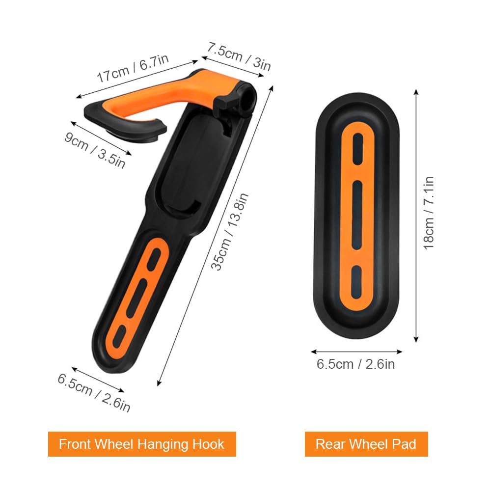 Adjustable Vertical Bike Wall Mount Rack - Space Saving Bike Storage Hanger Hook for Home, Garage & Shed | Perfect for Indoor Cycling Storage & Small Space Organization