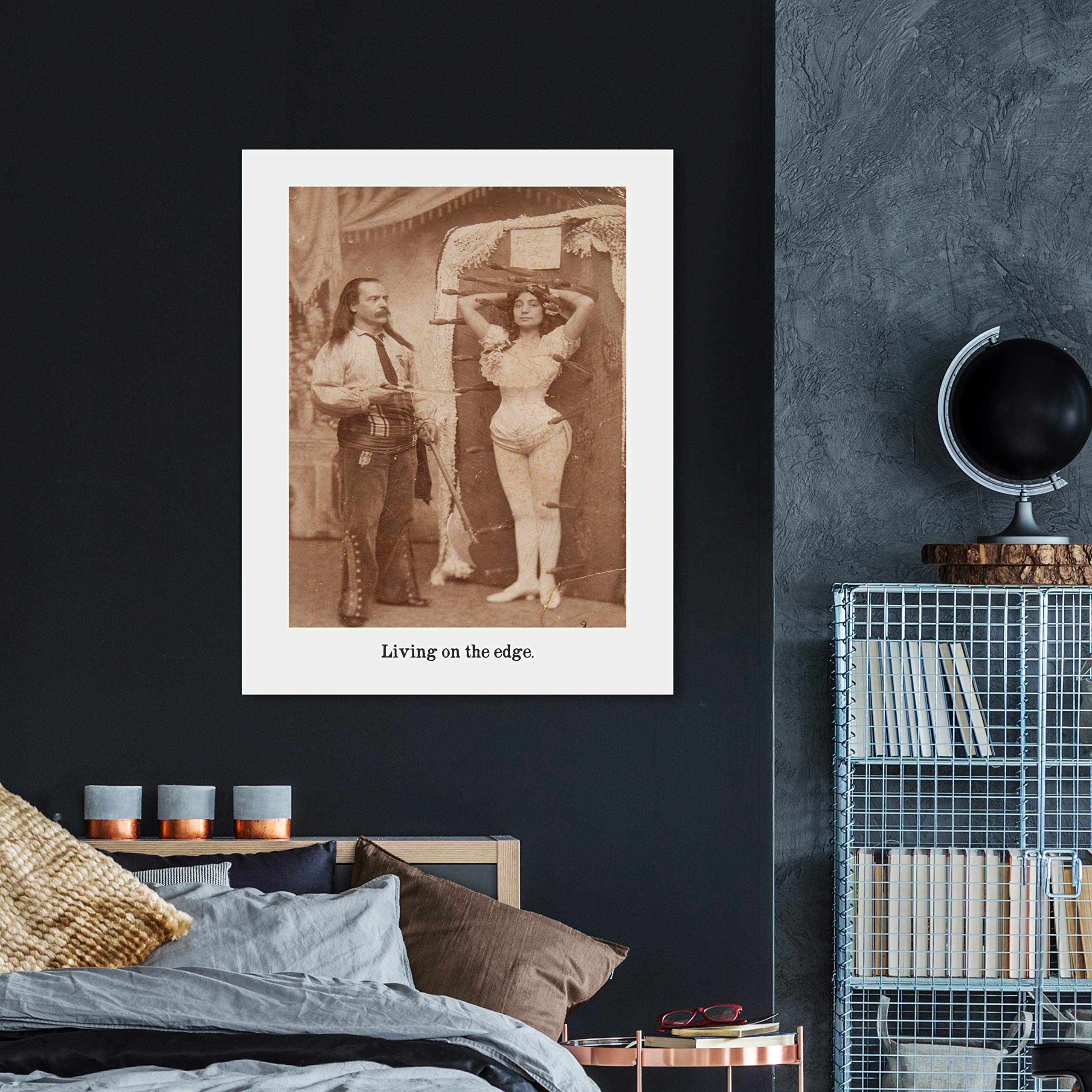 Living on The Edge Wall Art Canvas Print - 30x36 Inch Brown & White Home Decor by Oliver Gal Artist Co. | Perfect for Living Room, Bedroom & Office Wall Decor