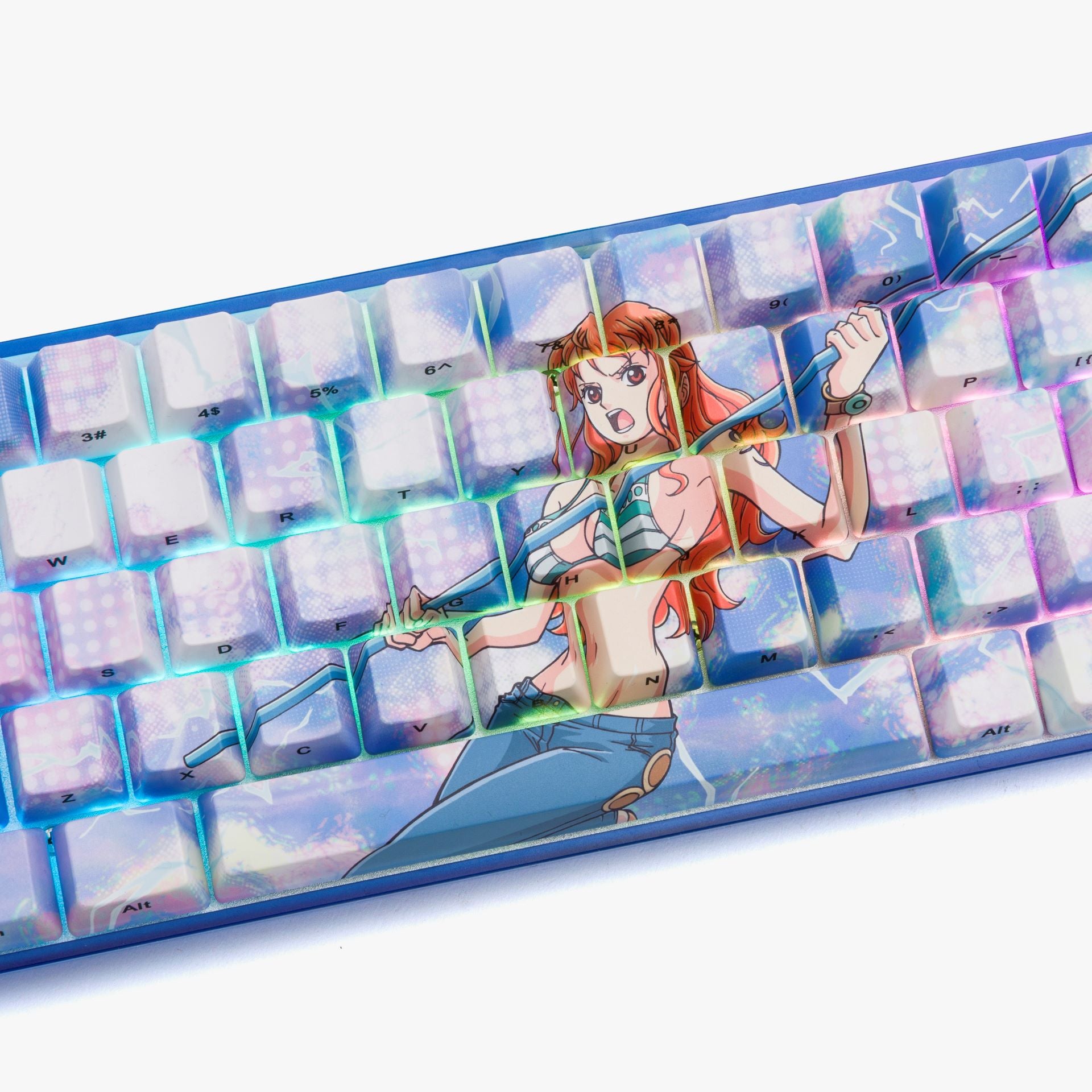 One Piece x HG Basecamp 65HE Mechanical Keyboard - Nami Edition | Anime Gaming Keyboard for PC, Mac | Perfect for Anime Fans & Typing Enthusiasts | Home Office & Gaming Setup