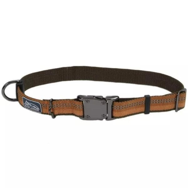 K9 Explorer Reflective Adjustable Dog Collar - High Visibility Safety Pet Collar for Night Walks, Jogging & Outdoor Adventures