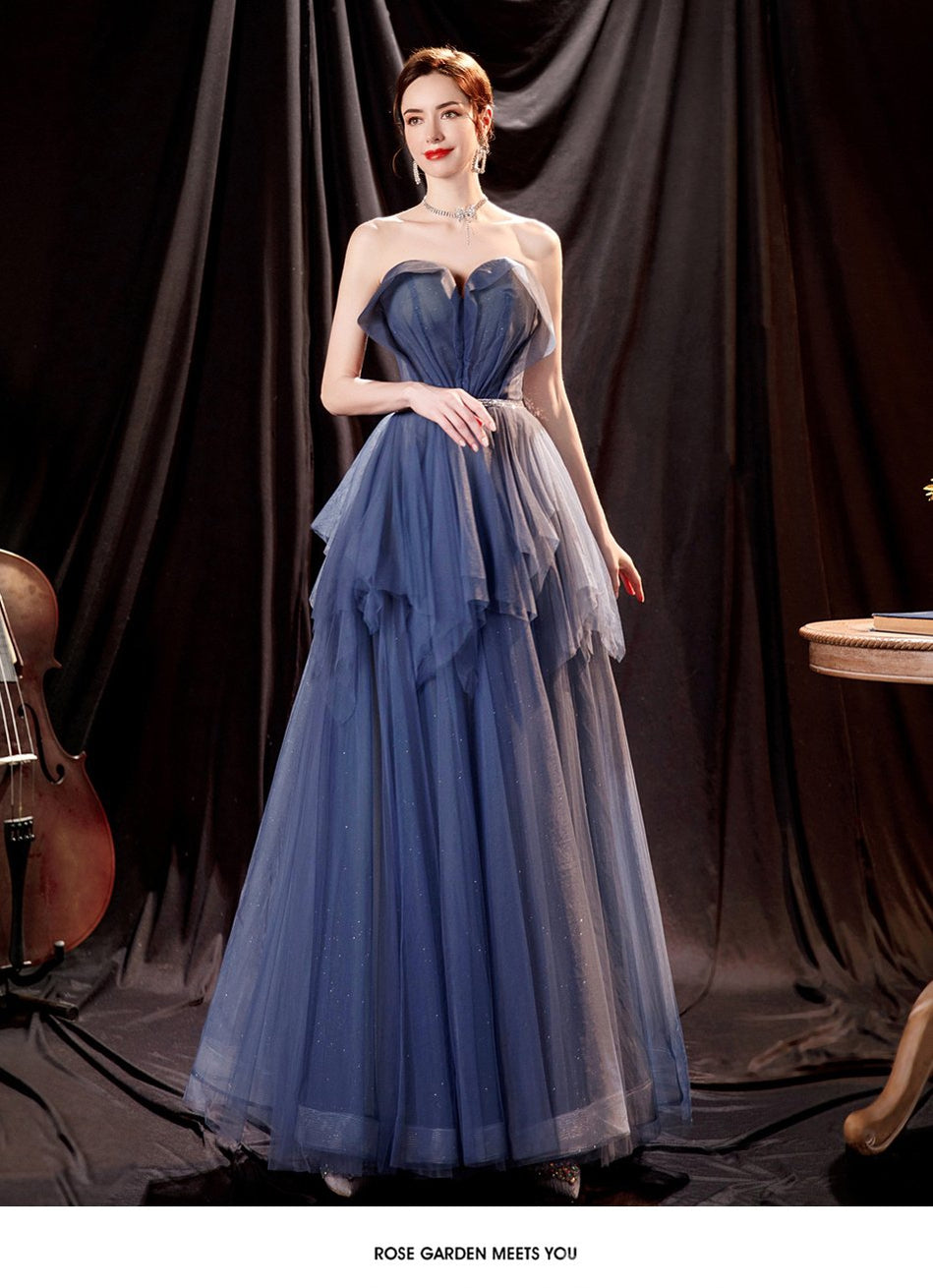 Elegant Blue A-Line Sweetheart Sleeveless Prom Dress for Women | Affordable Party & Homecoming Dance Gown | Perfect for Formal Events, Weddings & Special Occasions
