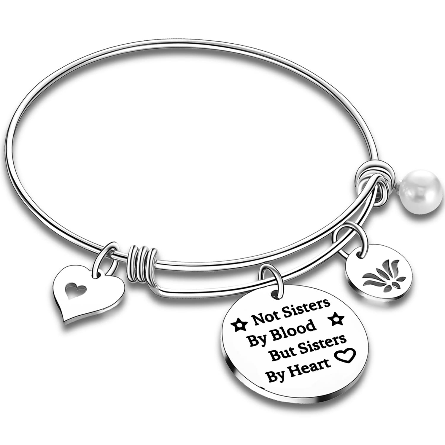 Expandable Sister Bracelets - Best Friend Jewelry Set for Women, Girls - Adjustable Bangle Gift for Sisters, Friends, Couples - Perfect for Birthdays, Anniversaries & Friendship Day