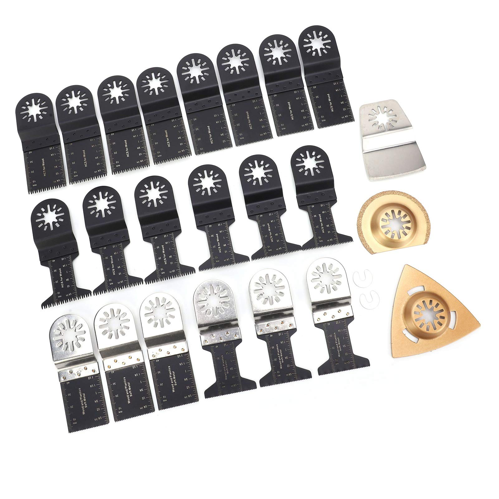 Premium 25-Piece High-Carbon Steel Universal Swing Saw Blade Set - Multi-Function Cutting Tool for Wood, Metal & Plastic - Perfect for DIY Projects, Home Renovation & Construction Work