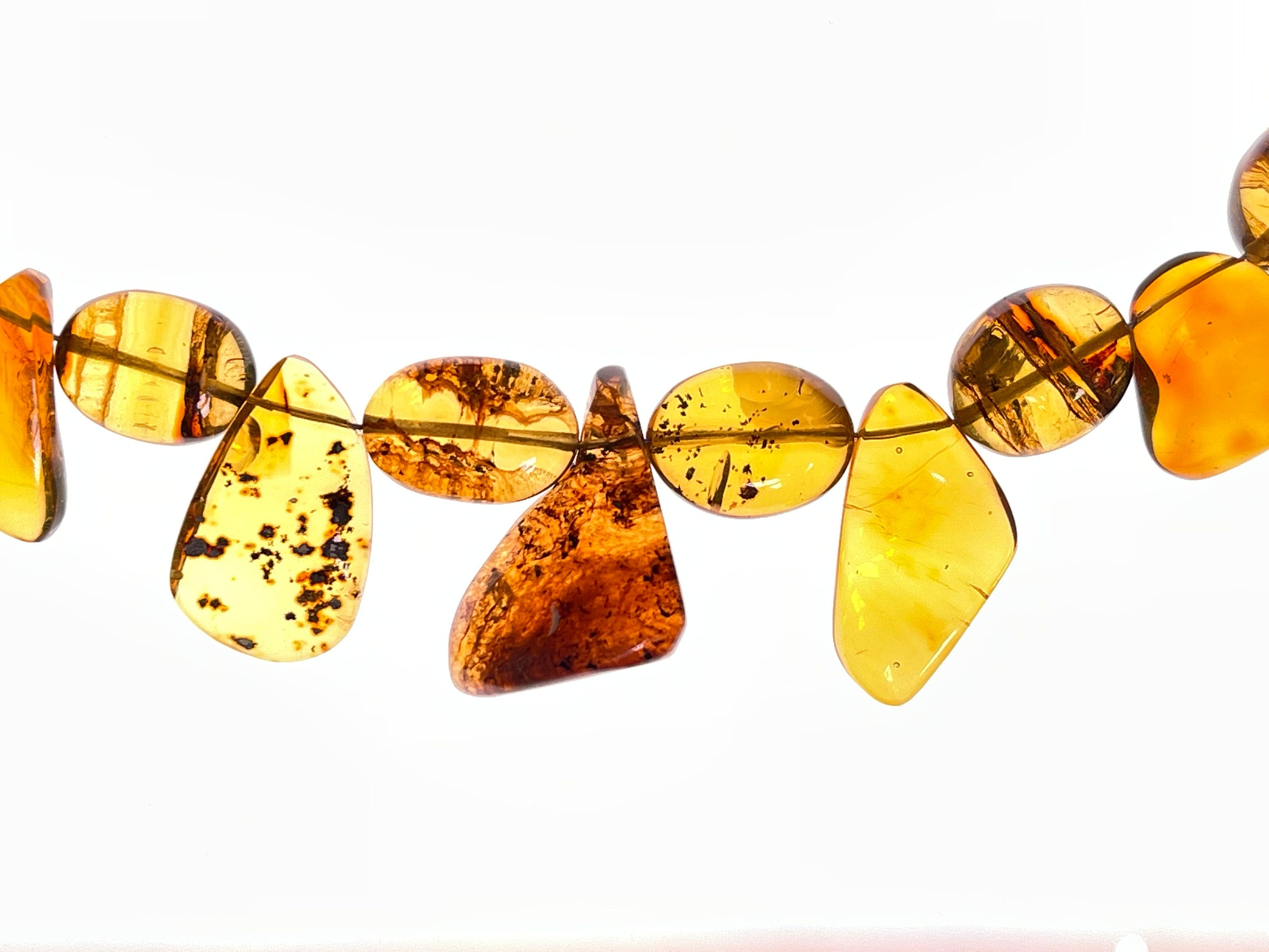 Authentic Mexican Amber Crystal Beaded Necklace - Handmade Healing Jewelry with Natural Stones for Women | Spiritual Healing, Meditation & Boho Fashion Accessory