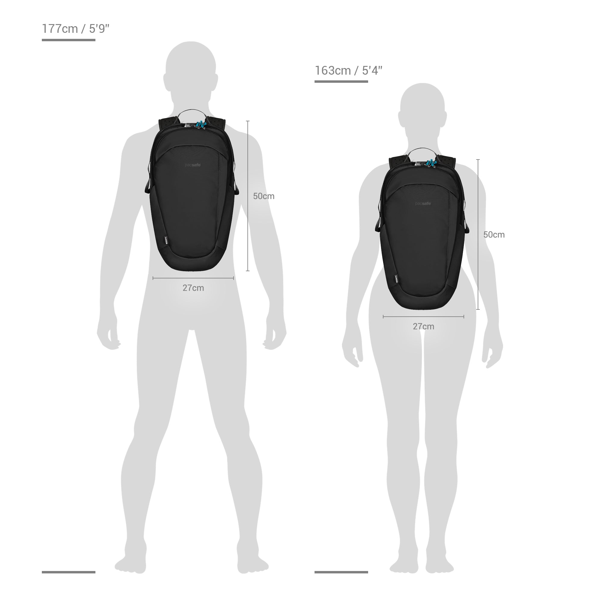 Pacsafe ECO 25L Anti-Theft Travel Backpack - Lightweight Waterproof Daypack for Commuting, Hiking & Digital Nomads - Secure Laptop Compartment & RFID Protection