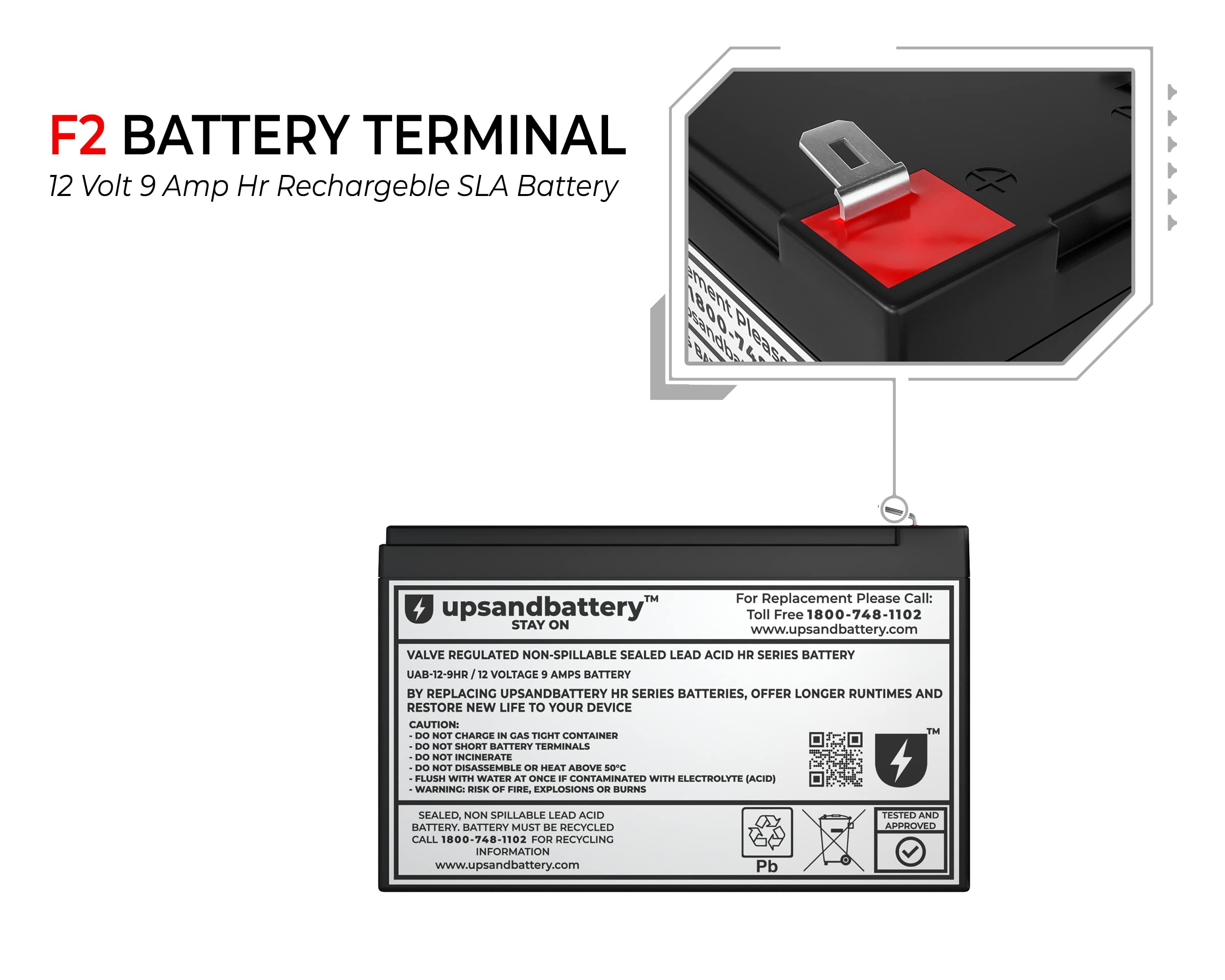 UPSANDBATTERY™ Replacement Battery for APC RBC133 - High Performance Compatible Battery Cartridge | Non-OEM High Rate Discharge Series | Perfect for UPS Backup Power & Emergency Power Supply