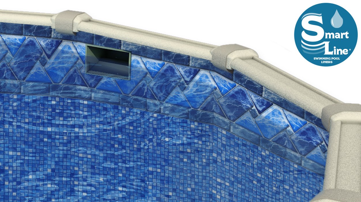 Smartline Stone Harbor 18-Foot Round Pool Liner - UniBead Style, 48-Inch Wall Height, 25 Gauge Virgin Vinyl for Steel Sided Above-Ground Pools with Universal Gasket Kit | Durable Swimming Pool Accessory for Backyard, Family Fun & Summer Relaxation