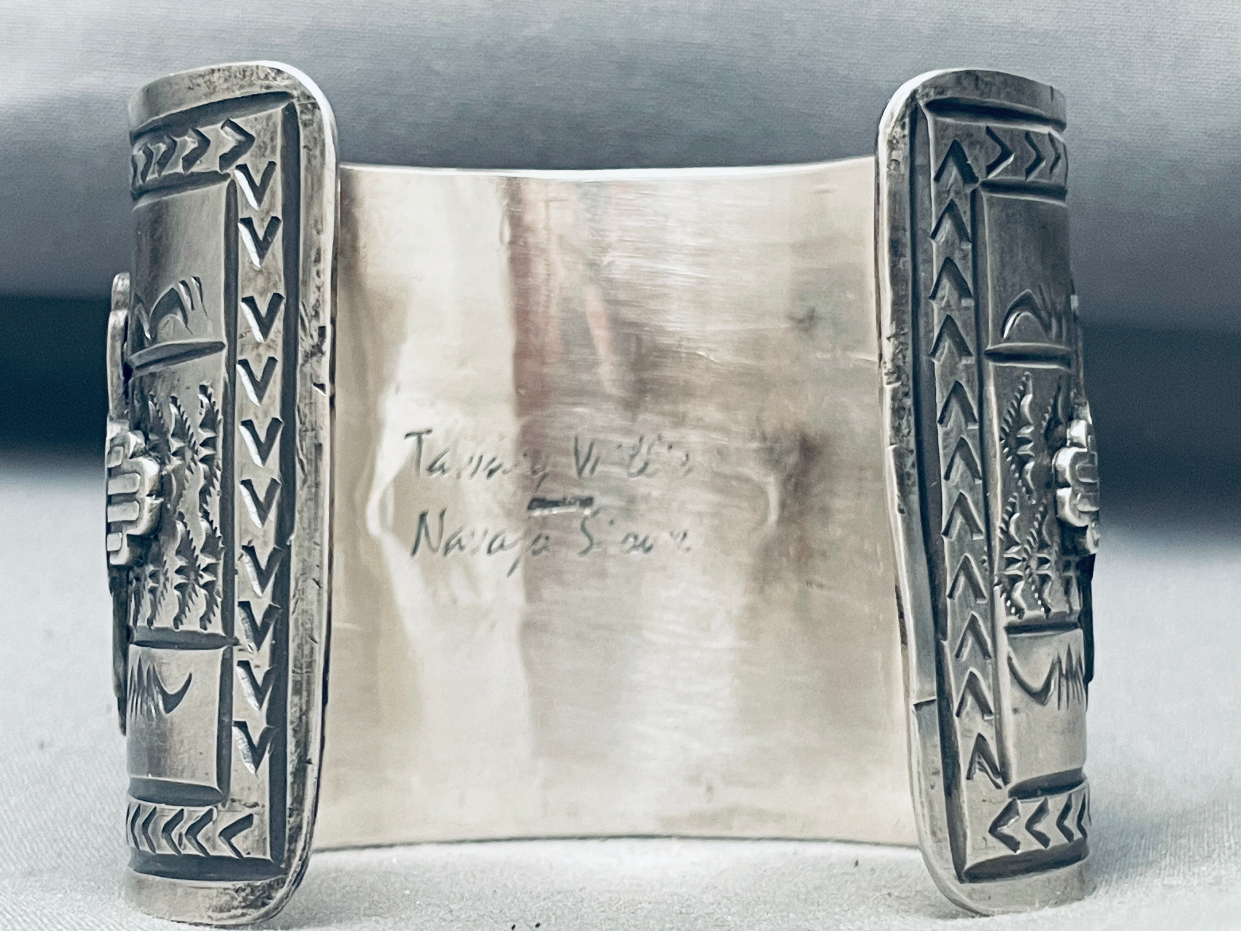 122 Grams Zia Symbolic Native American Navajo Sterling Silver Bracelet - Handmade Southwest Jewelry for Women, Men - Perfect for Boho Fashion, Spiritual Gifts & Cultural Events