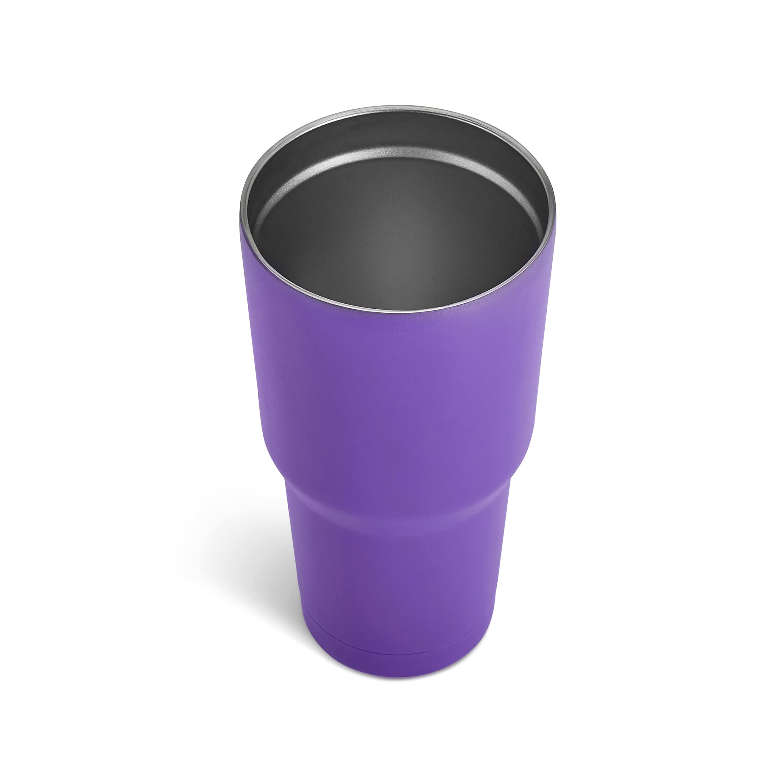 Makerflo 30 oz Purple Powder Coated Tumbler - 25 Pack with Lids & Straws | Laser Engravable, UV DTF, Epoxy & Vinyl Ready | Perfect for DIY Gifts, Customization & Personal Projects | Great for Office, Gym, Travel & Outdoor Activities