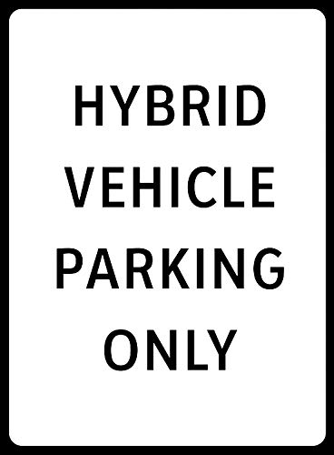 Vinyl Stickers Bundle - Safety & Warning Signs, Warehouse Stickers, Hybrid Vehicle Parking Only Sign - 3 Pack (3.5