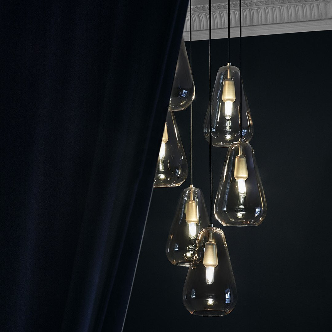 Anoli 6-Light Modern Crystal Chandelier for Dining Room - Elegant Ceiling Light Fixture with LED Bulbs, Perfect for Home Decor, Living Room, Bedroom, and Entryway Lighting