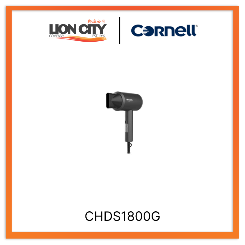 Cornell 1800W Professional Ionic Hair Dryer with Styling Nozzle - Fast Drying, Frizz Control for Salon-Quality Blowouts at Home | CHDS1800G | Perfect for Daily Styling, Travel & Salon Use