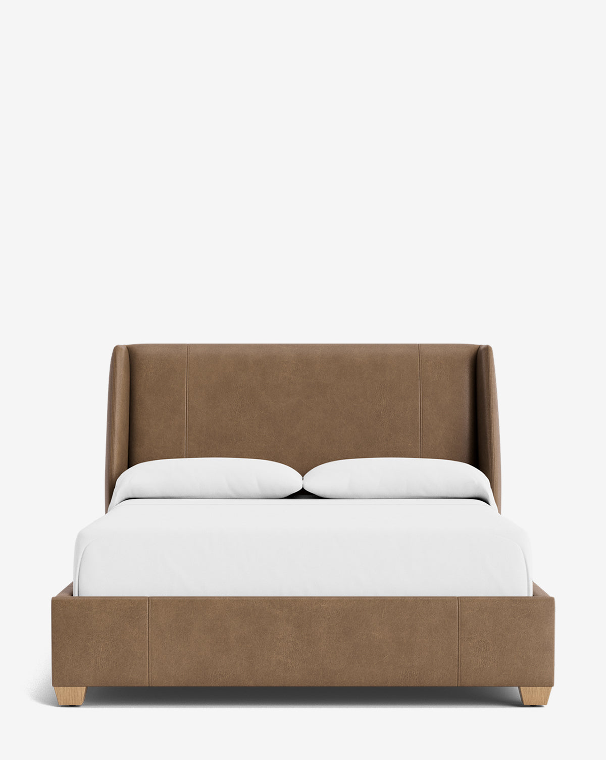 Walt Bed Low Headboard - Modern Minimalist Bed Frame for Small Spaces - Perfect for Apartments, Dorms & Guest Rooms