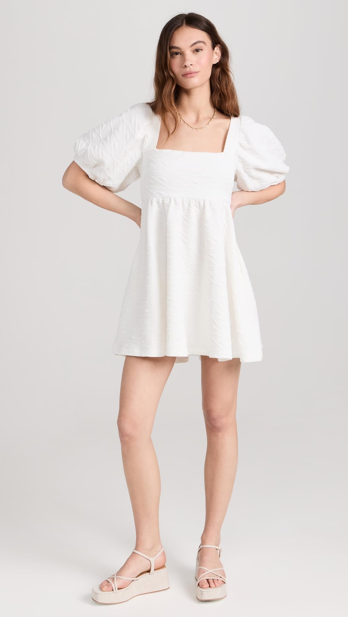 Free People Women's Violet Mini Dress - Flowy Short Sleeve Summer Dress for Casual Outings, Beach Vacations & Date Nights