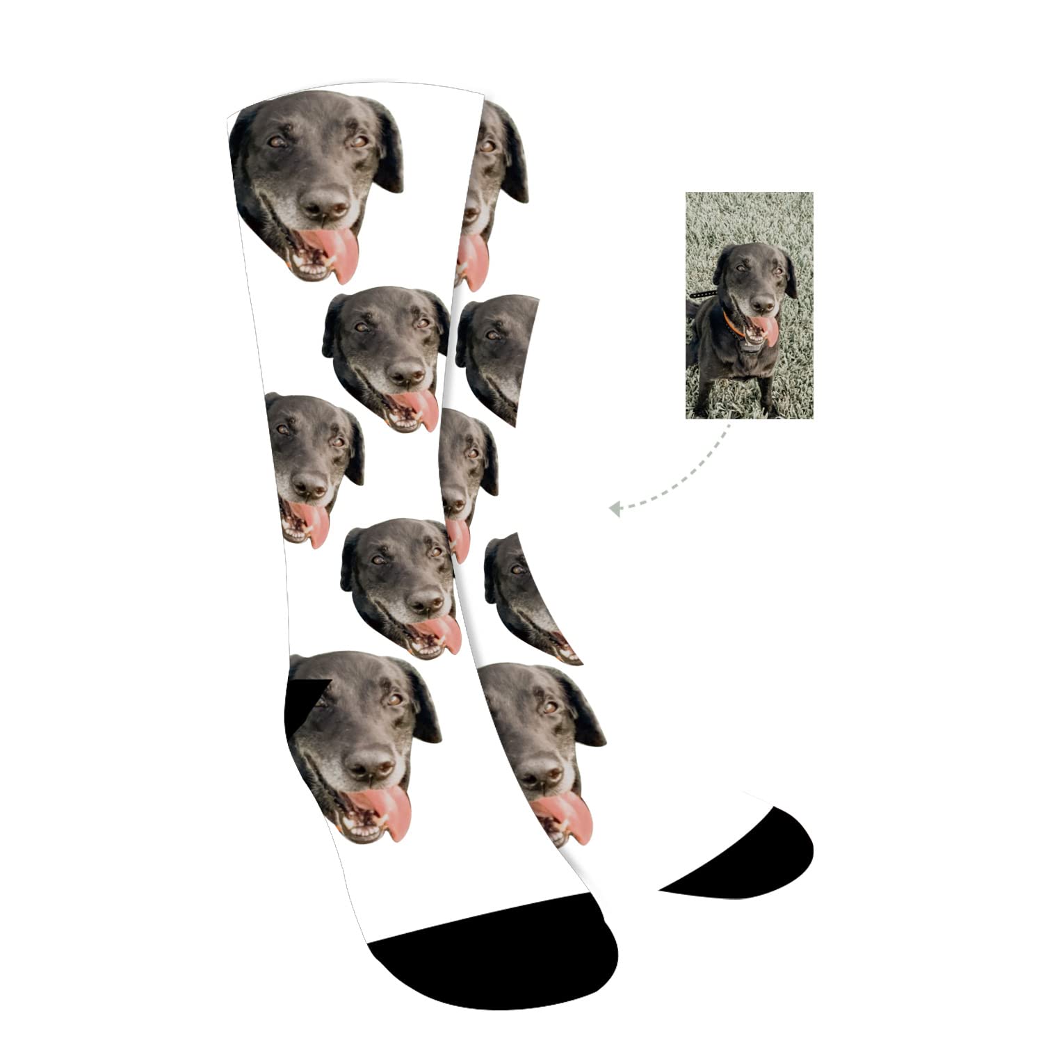 Custom Photo Socks with Your Face or Dog - Personalized Picture Socks for Men & Women | Great for Gifts, Couples, and Pet Lovers
