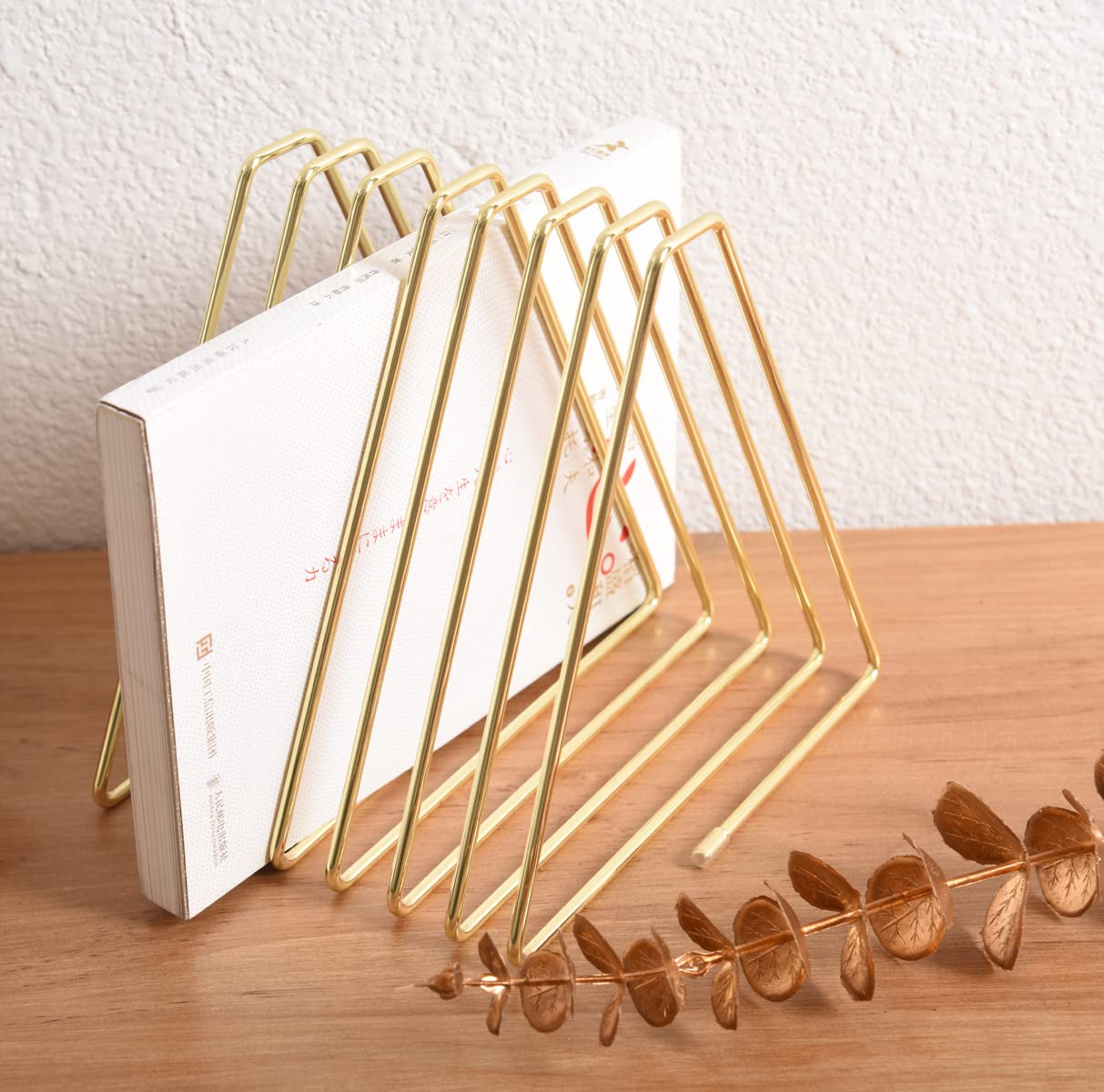 JIARI Adjustable Telescopic Bookend - 7-Section Decorative Book Organizer & Magazine Holder for Desktop, Bookshelf, Office - Gold | Perfect for Home, Office & School Organization