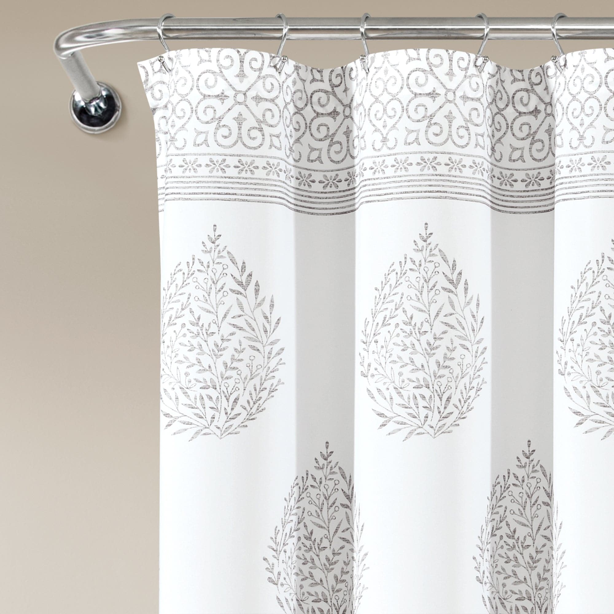 Waterproof Teardrop Leaf Shower Curtain - Modern Botanical Bathroom Decor for Spa-Like Experience | Perfect for Bathrooms, Guest Rooms & Dorm Showers