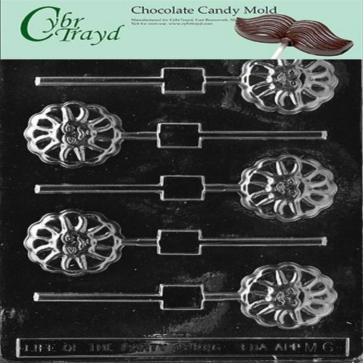 Cybrtrayd Sunshine Lolly Chocolate Candy Mold - Premium Silicone Baking Mold for DIY Homemade Candies, Chocolates & Desserts - Perfect for Birthday Parties, Baby Showers & Holiday Treats