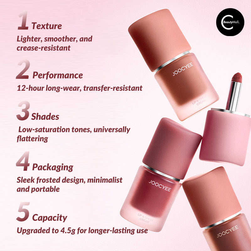 Joocyee Spring Mood Multi Cream - 3-in-1 Blush, Highlighter & Eyeshadow for Natural Glow | Perfect for Spring Makeup & Everyday Wear