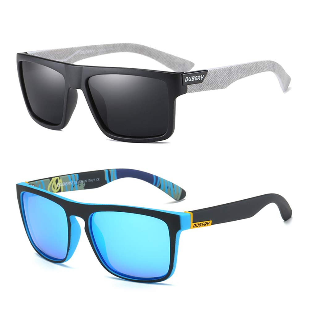 Vintage Square Polarized Sunglasses for Men & Women - UV400 Protection Retro Style - Perfect for Driving, Beach & Outdoor Activities