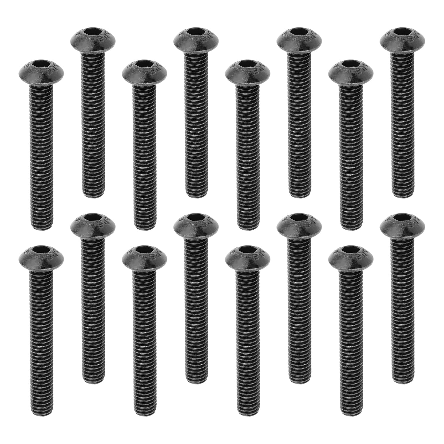 20Pcs M5x35mm Black Hex Socket Head Screws - Furniture Fasteners for DIY & Repair