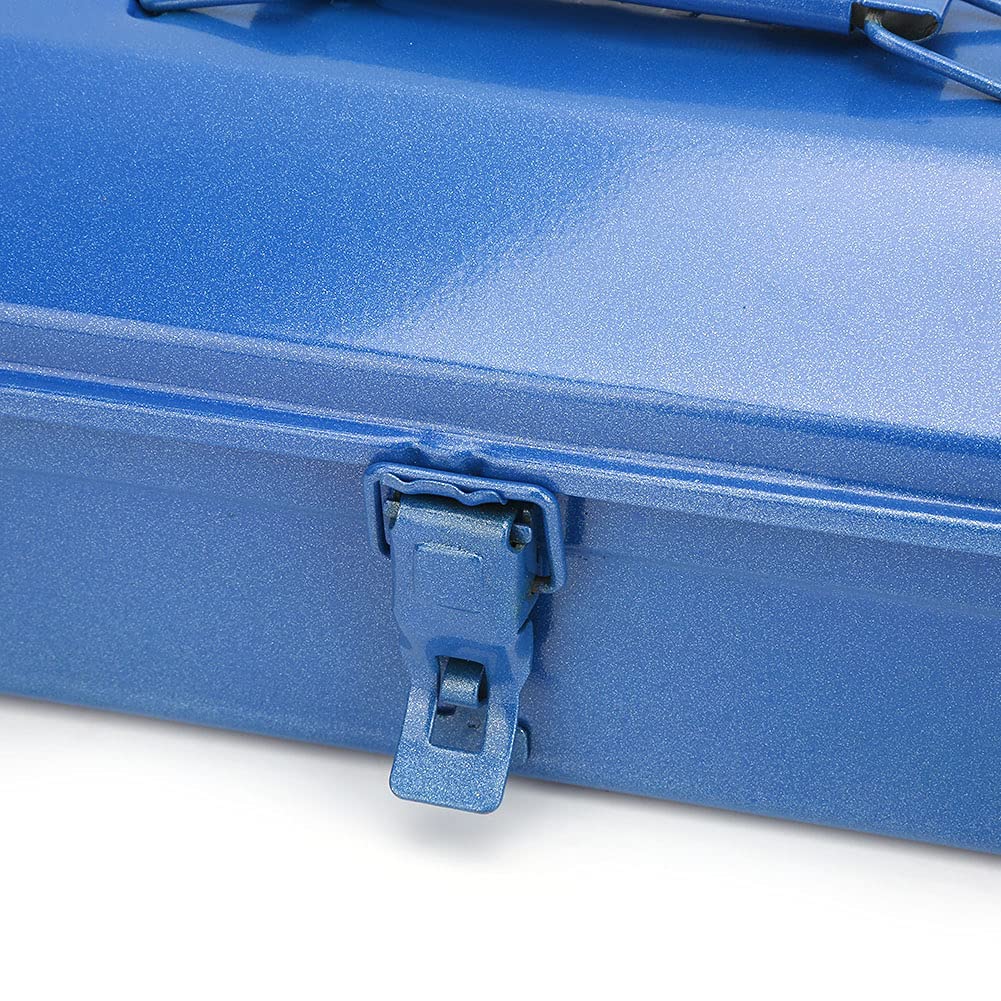Fafeicy Heavy Duty Portable Tool Box - Durable Multifunction Iron Tool Storage Case for Repair Tools (37x16x11cm, 350 Capacity) - Perfect for Home DIY, Car Maintenance & Construction Site Organization