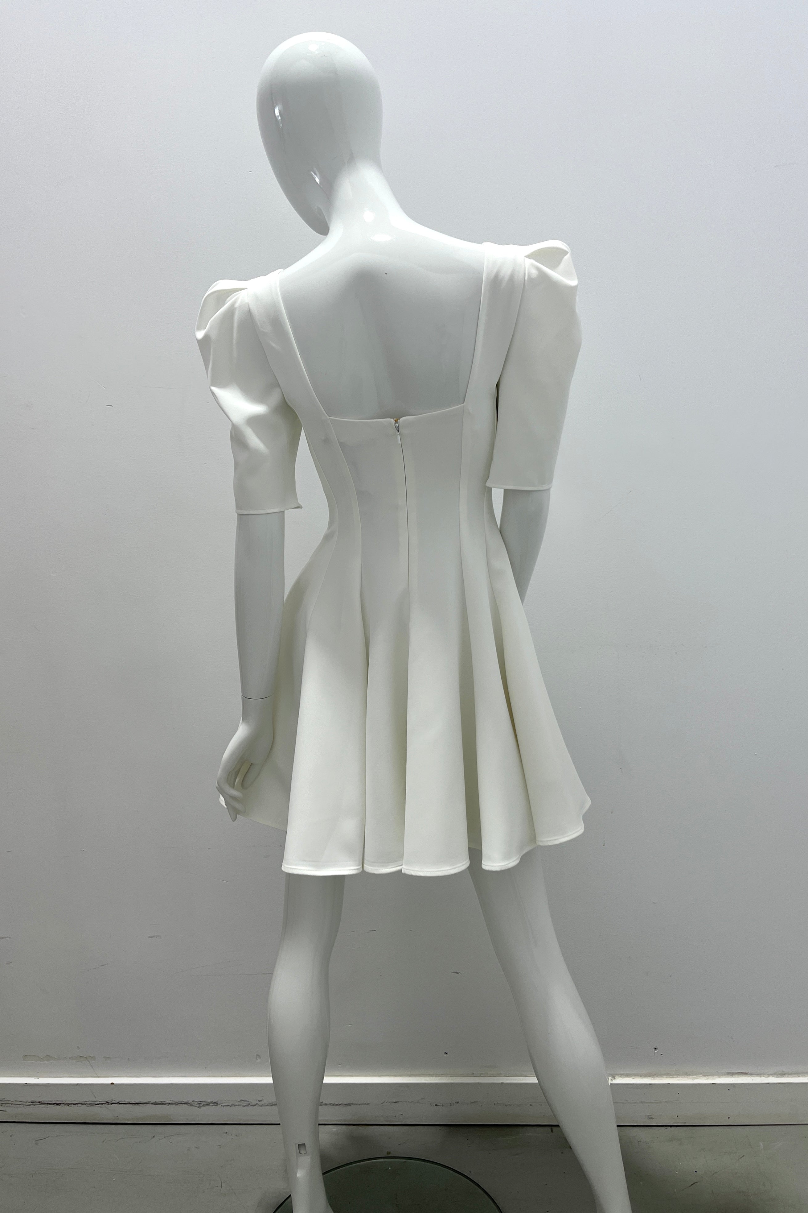 Black Halo Bambi Mini Dress in White - Elegant Cocktail Party & Evening Wear for Women