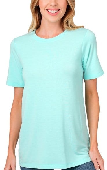 Aqua Short Sleeve T-Shirt for Women - Comfortable Casual Summer Top - Perfect for Beach, Travel & Everyday Wear